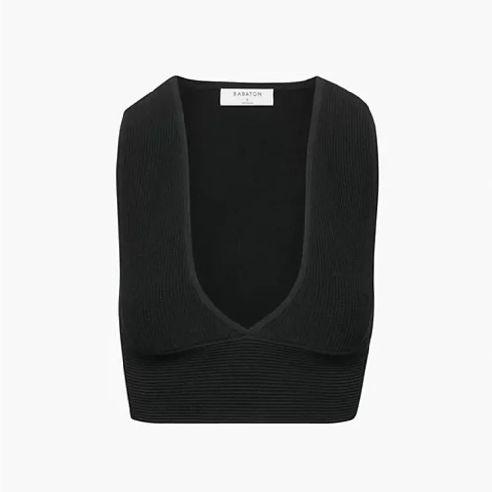 Babaton Scuplt knit black top